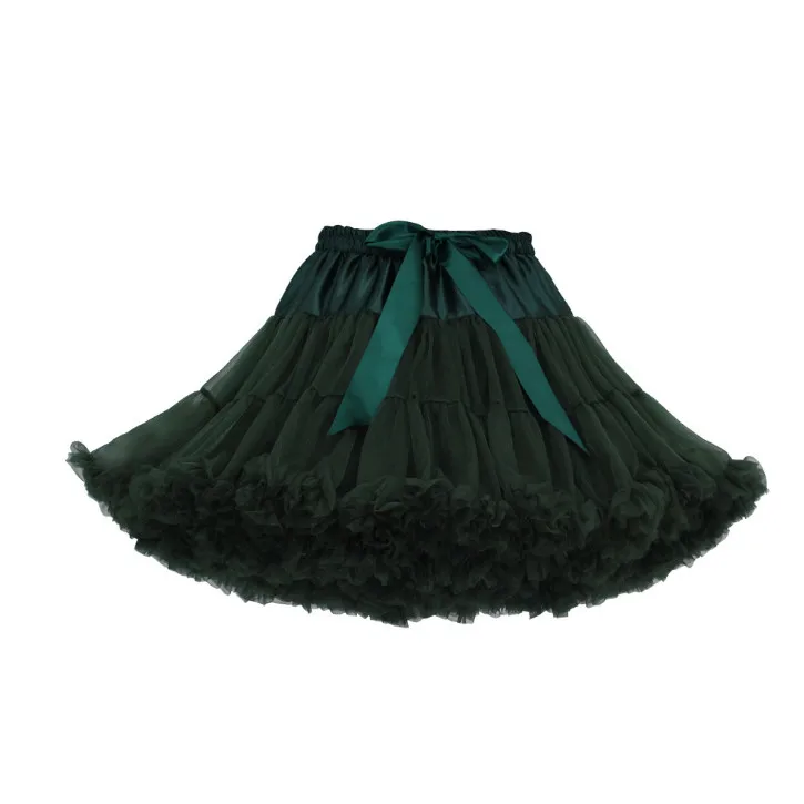 Dark Green Горячая Распродажа женские Мини Тюль для нижней юбки пышная короткая винтажная Свадебная подвенечная Нижняя юбка рокабилли пачка - Цвет: Dark Green