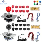 2 игрока 2Pin DIY аркадная игра, джойстик, наборы аркадных кнопок + USB контроллер, кабели для джойстика Запчасти для игровых автоматов, смешивание цветов