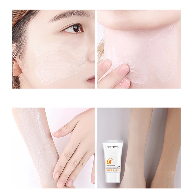 Солнцезащитный крем Gotdya SPF31. Водонепроницаемый и устойчивый к поту изолирует