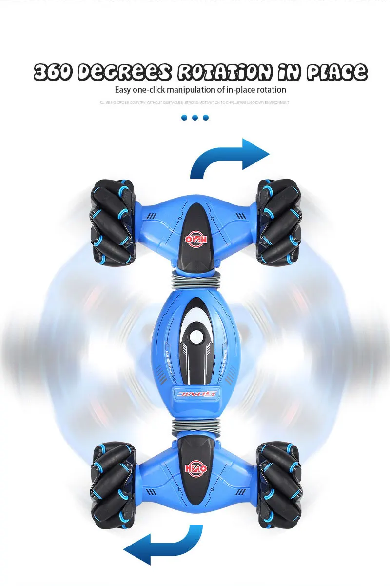 Remote Control Stunt Car Gesture Induction Twisting Off-Road Vehicle Light Music Drift Dancing Side Driving RC Toy Gift for Kids