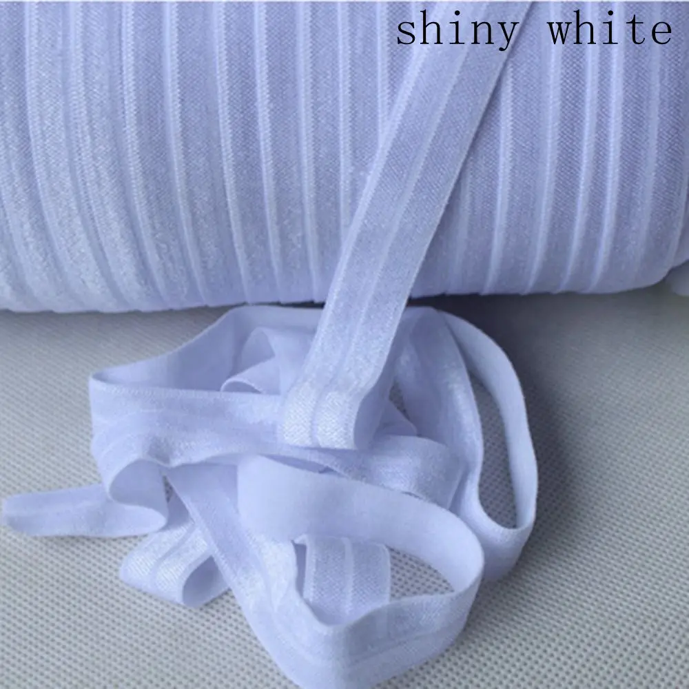 shiny white 25 мм 30 мм 20 мм 15 мм 10 мм сплошной складной эластичный 100 м/лот блестящий и матовый эластичный - Цвет: shiny white