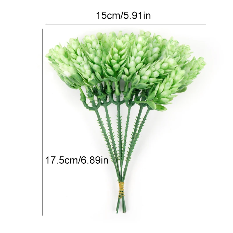 

Bundle Simulation Green Plant cheap Artificial plastic Flower for Home table Decorative wedding diy Candy gift box