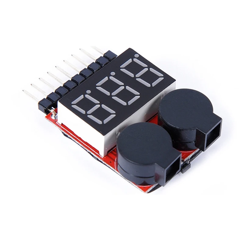 Фото 1-8S 2-4S Low Voltage Buzzer Alarm 1s -8s Lipo Battery Voltage Tester Volt Indicator Meter №2