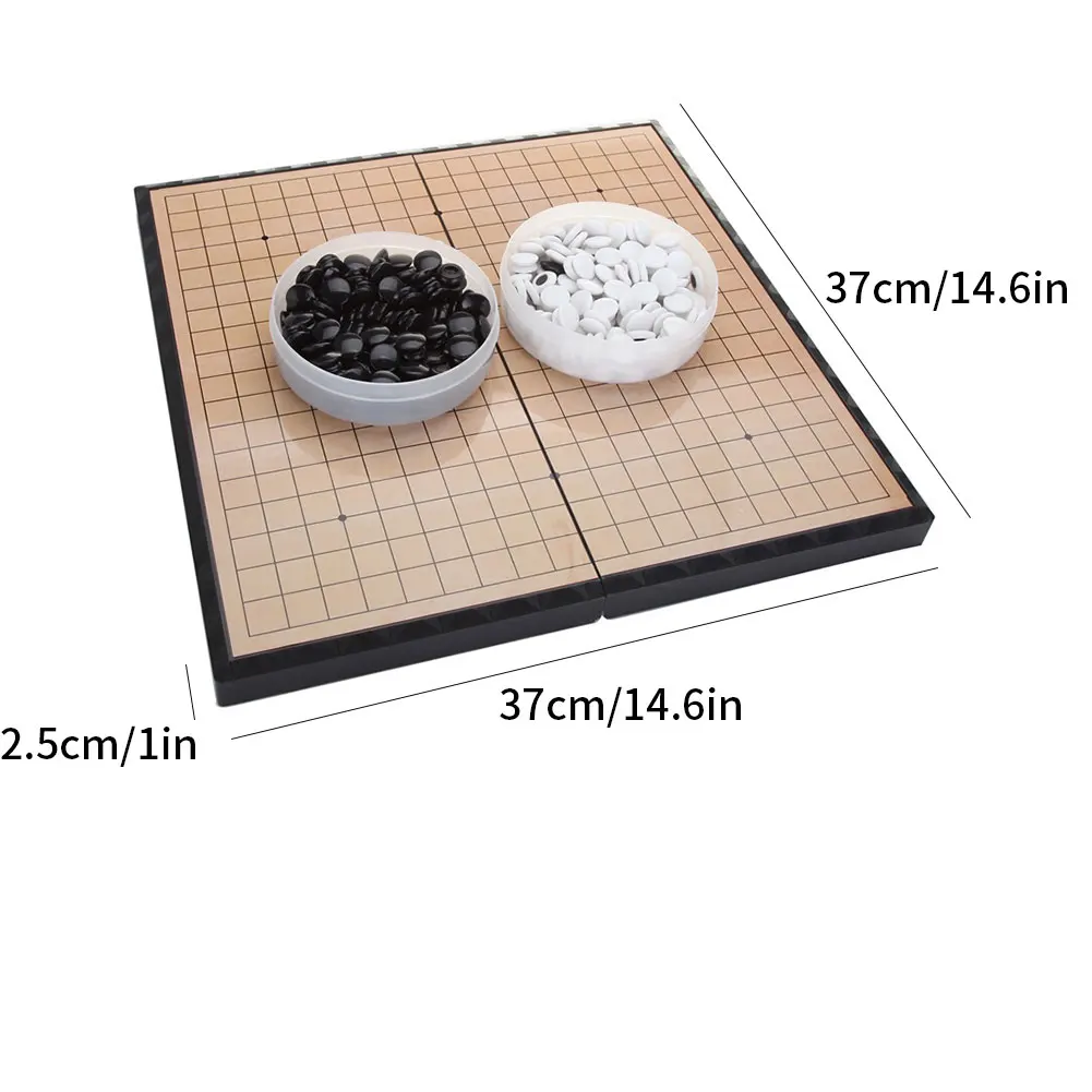 

Go Board Game Folding Weiqi Games Set Collapsible Chess Board Educational Games for Family Kids Adults Weiqi Checkers Folding