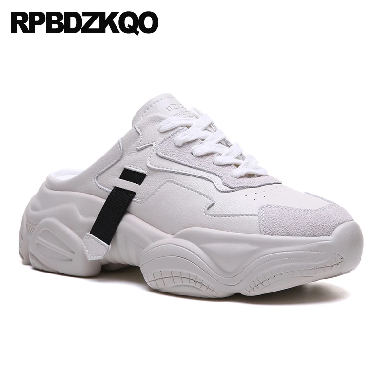 Мюли женские замшевые на платформе толстая подошва танкетка кроссовки обувь для