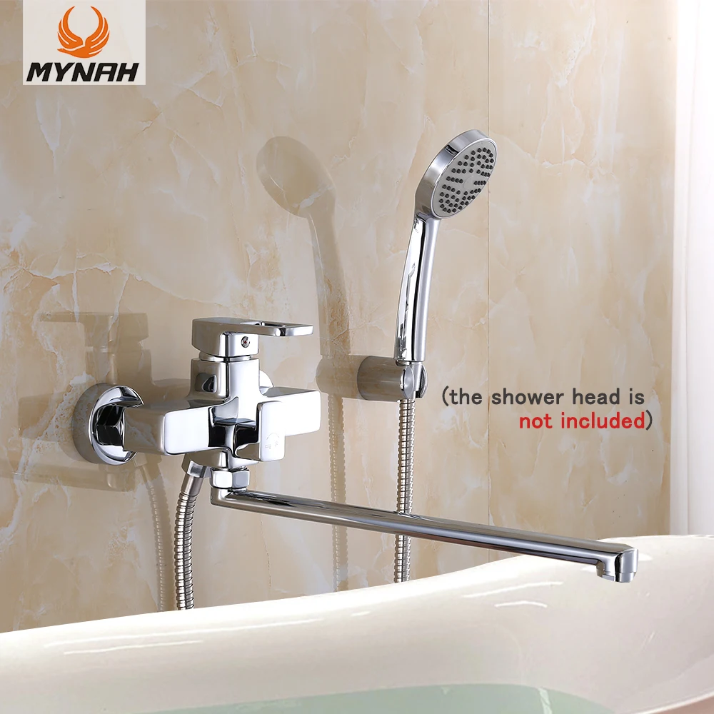 mynah shower faucet 2 functions wall mounted bathtub mixing valve faucet mixer tap zinc alloy chrome plated bathroom free global shipping