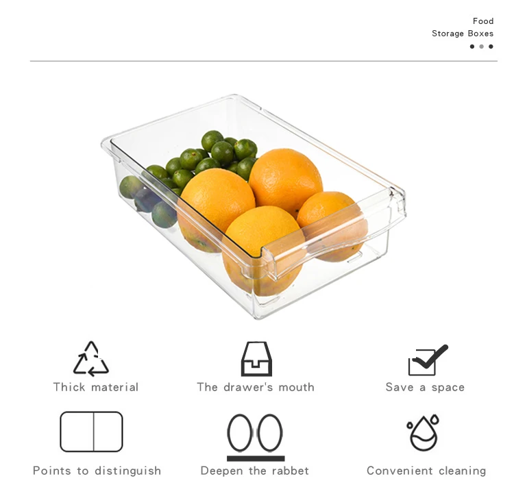 

Egg Refrigerator Drawer Organizer Bin Transparent Fridge Storage Box Container For Pantry Freezer Food Fruit Vegetable Kitchen