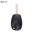 3-кнопочный сменный необработанный чехол KEYYOU для автомобильного ключа, чехол-брелок для Renault Dacia Modus Clio 3 мягкий чехол для ключа