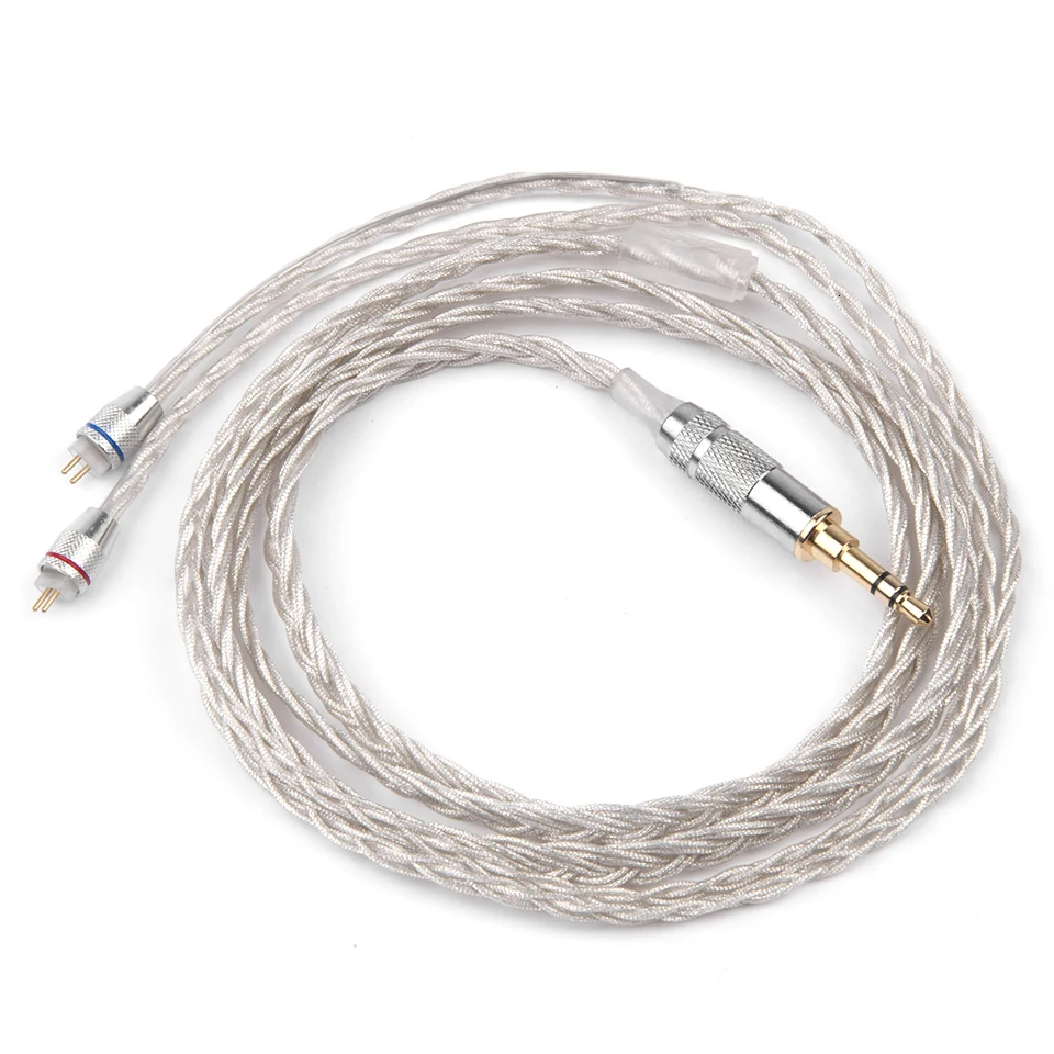 Плотным верхним ворсом KZ ZS3 ZS4 ZS5 ZS6 кабель 2pin 0,75 мм обновлен с серебряным покрытием кабель наушников обновления кабель для наушников Наушники KZ ZSA ED16