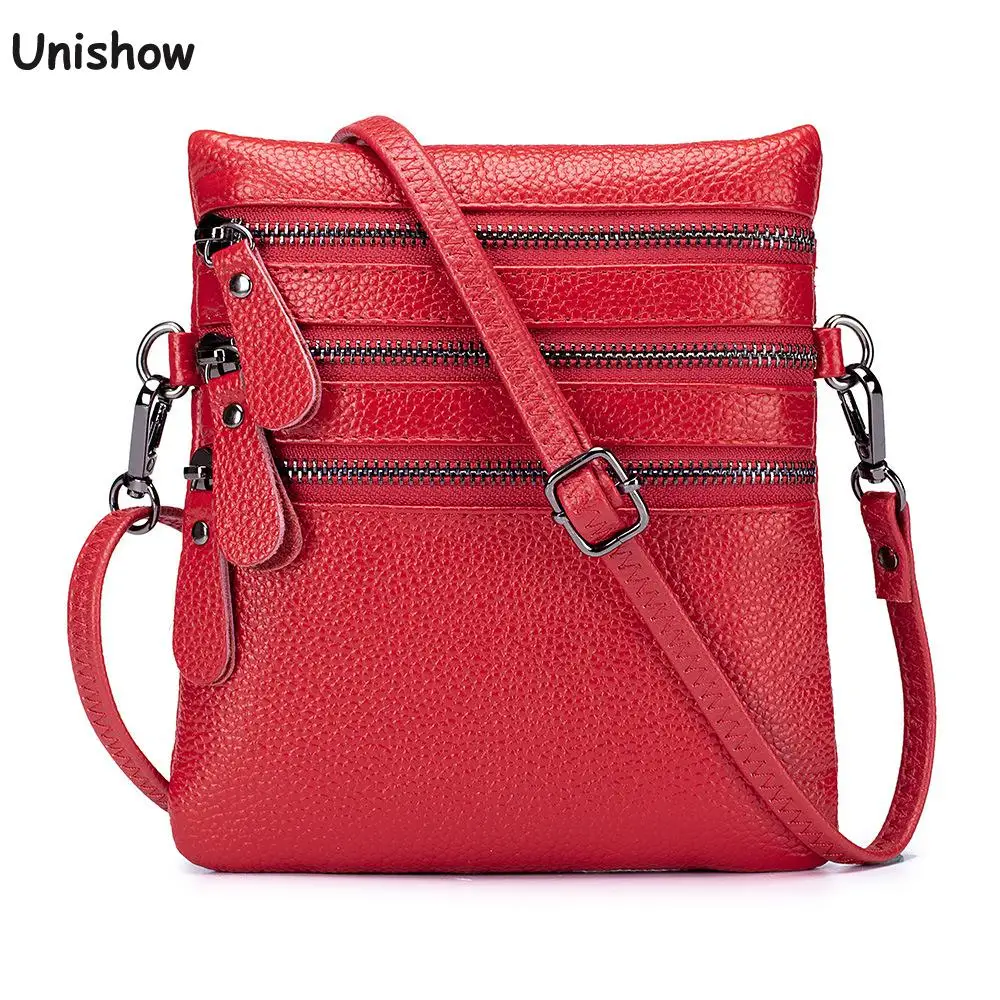 Сумка на плечо Unishow женская из натуральной кожи маленький саквояж кросс боди для