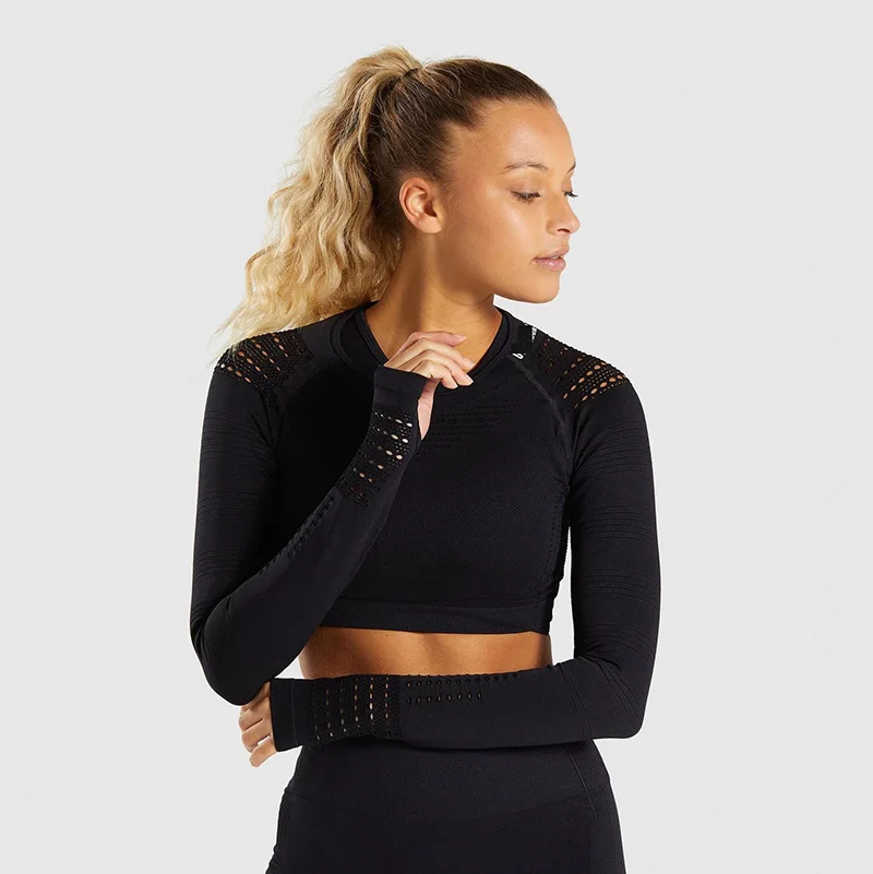 Женский укороченный топ для фитнеса бега и йоги цвет в ассортименте | Спорт