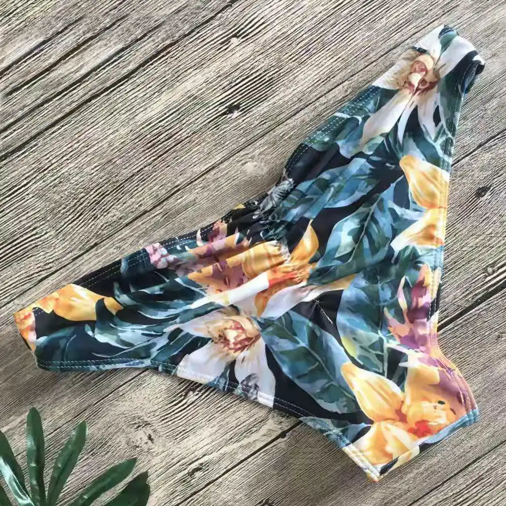 Летние подтяжки сплошной цвет одежда для плавания цветочные плавки два предмета