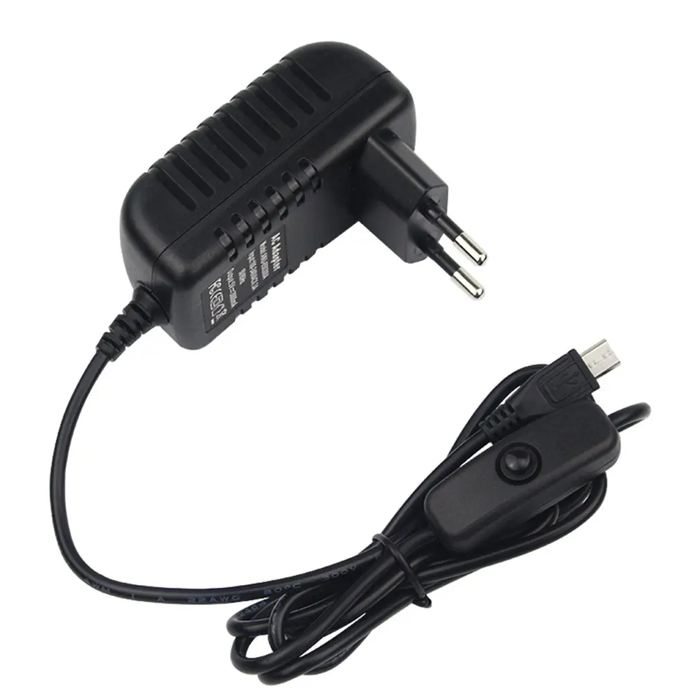 5V 3A Power Supply Charger AC Adapter Micro USB Cable with On/Off Switch For Raspberry Pi 3 pi pro Model B B+ Plus | Электроника