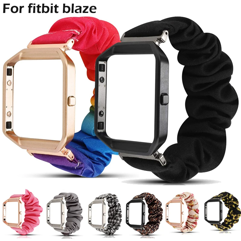 

Scrunchie Elastic strap for Fitbit Blaze Nylon Sport Loop Band Watch bracelet Adjustable Classical Wrist Strap Replacement Band