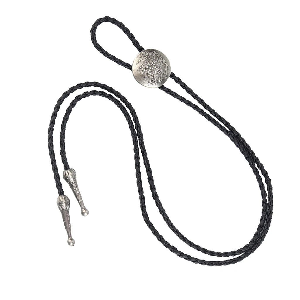 Vintage Style Alloy Fashion Bolo Tie Bow Handmade PU Leather for Mens | Necklace