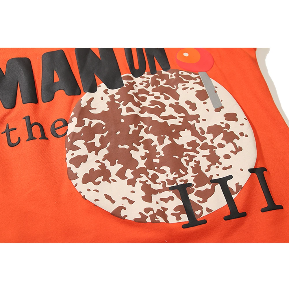 

Dark Icon Printed Orange Sweatshirts Men Women Crew Neck Hipster Sweatshirt Terry Cotton Streetwear Cloth