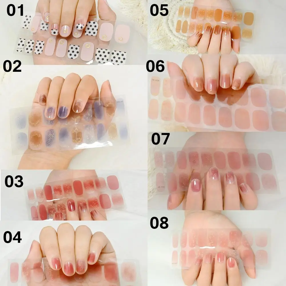 24 шт./компл. наклейки для ногтей s съемное полное покрытие съемный 3D французский