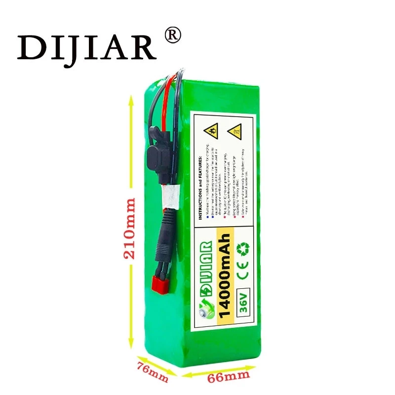 Аккумуляторная батарея DiJiar для электромобиля 36 В 14 А · ч 10S4P 18650 500 Вт мощный