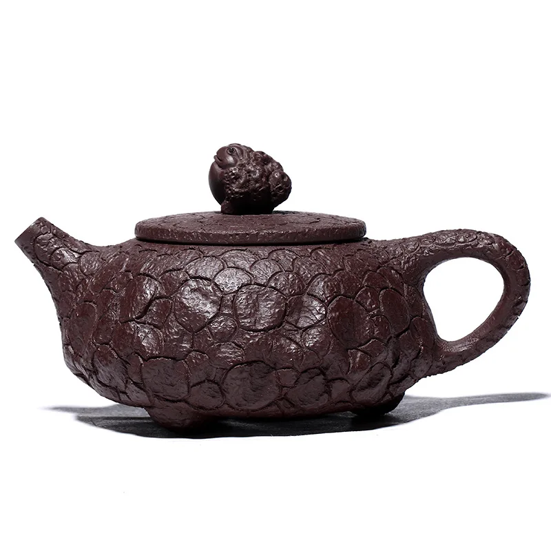 

Yixing famous all handmade purple clay pot Golden Toad spring teapot creative gift delivery
