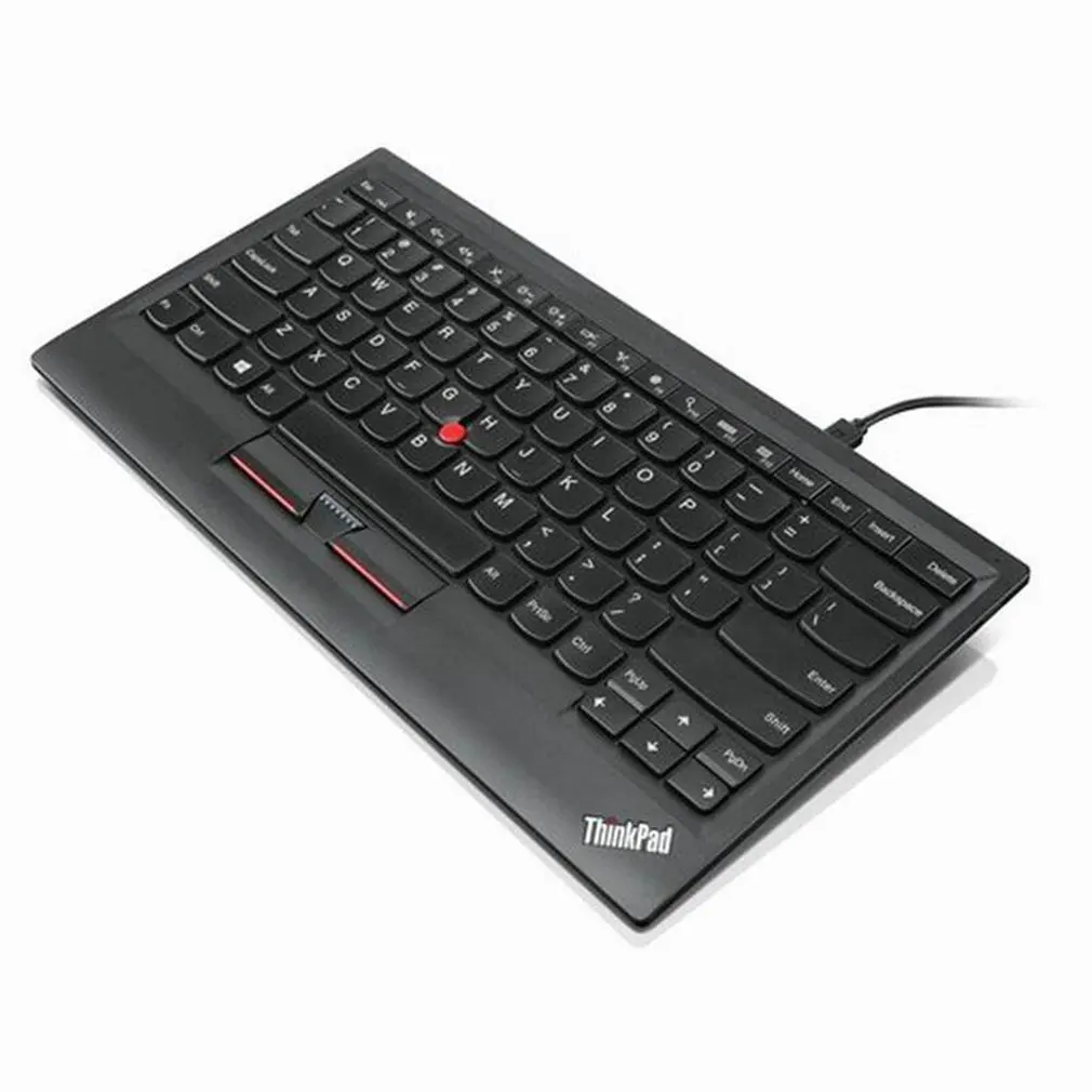 Lenovo Thinkpad 0B47190 USB маленькая Проводная клавиатура в красный горошек бизнес Офисная Клавиатура Компьютерные аксессуары для офиса - Цвет: Черный