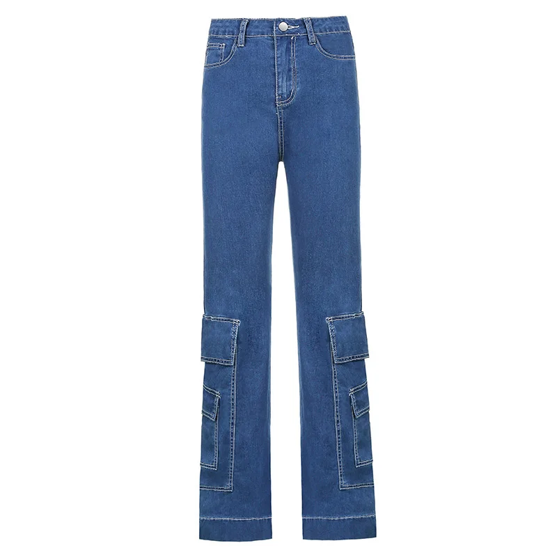 

Bold Shade Skater Style Indie Boyfriend Baggy Pants Y2k Streetwear Teen Fashion 90s Jeans Pockets Wide Legs High Waist Trousers