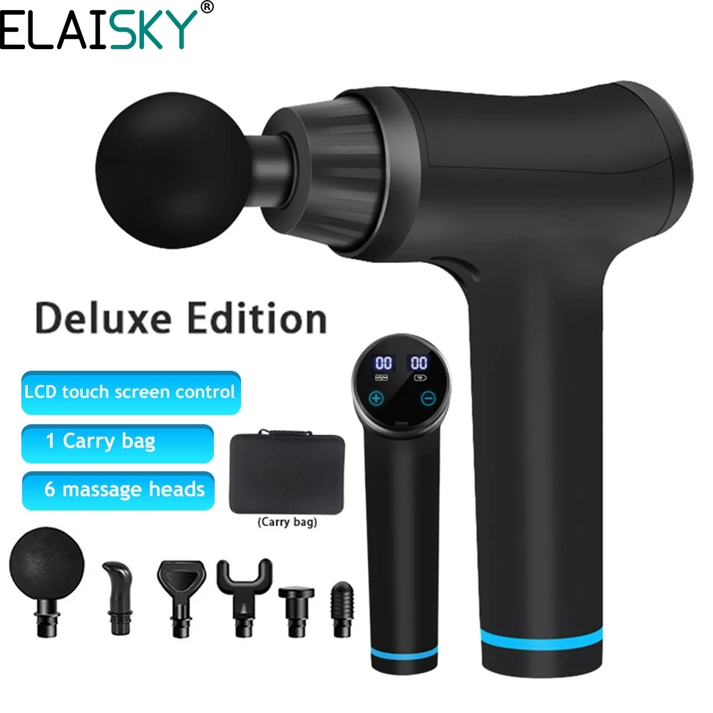 

30 Gears High frequency Massage Gun Muscle Relax Body Relaxation Electric Massager with Portable Bag Therapy Gun for fitness