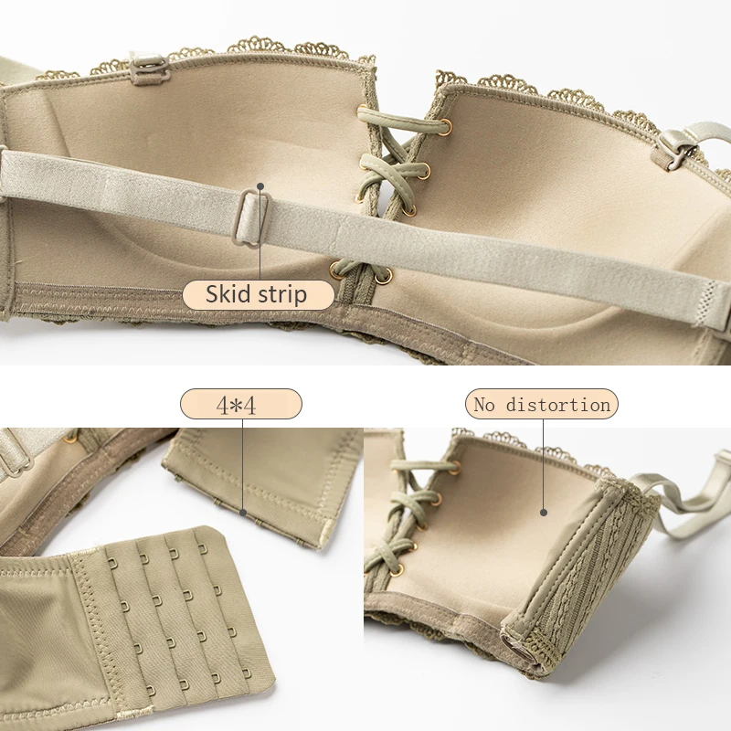 Бюстгальтер пуш-ап тонкий без бретелек и сексуальных швов | Женская одежда