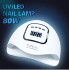 Новая Сушилка для ногтей SUNX5max 80 Вт, гибридная светодиодная УФ-лампа с ЖК-дисплеем для отверждения УФ-гель-лака, Маникюрный Инструмент для ногтей