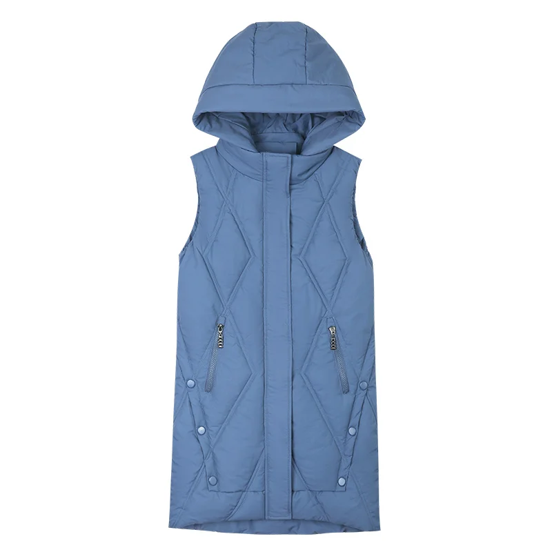 Orwindny Осенние Теплые Жилеты для женщин пуховые Хлопковые женские зимние жилеты с