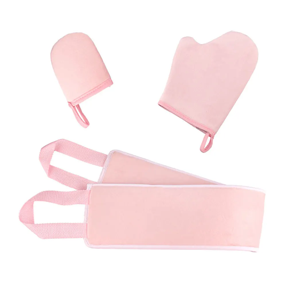 

Applicator Kit Sunless Tanning Gloves Back Lotion Applicator Band Set For Tanning Lotions 3PCSFake Tanning Lotion Cream Tools