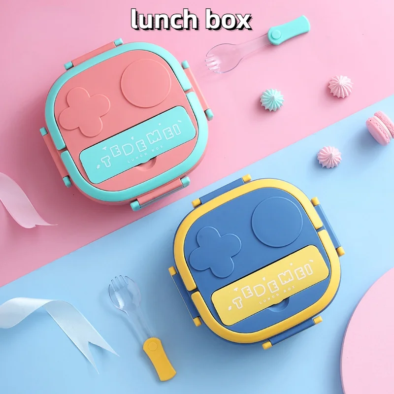 

Lunch Box For Kids Toddler Bento Box Food Safe 18/8 Stainless Steel & BPA FREE 3-Compartment Design Portable Handle