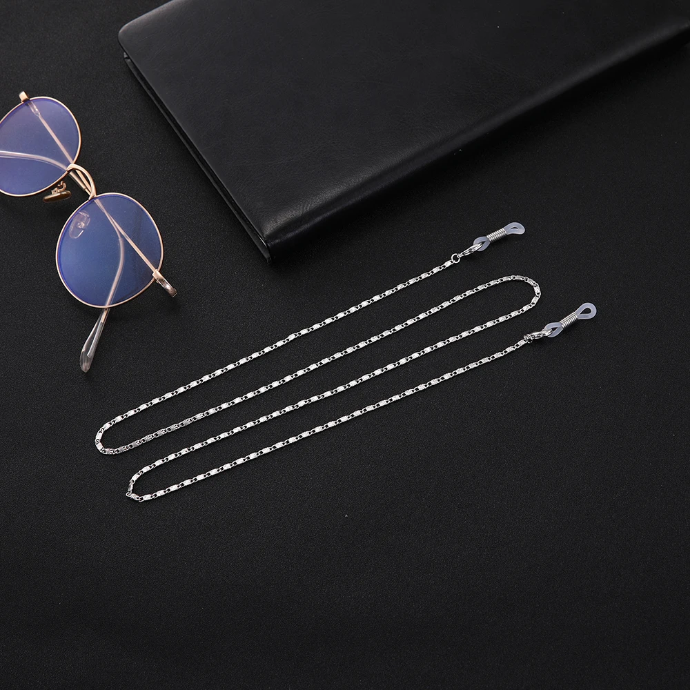 My Shape Rose Gold Color Embossing Metal Sunglasses Chain Neck Cord Strap Holder Eyeglass Glasses String Women Jewelry 78cm | Аксессуары