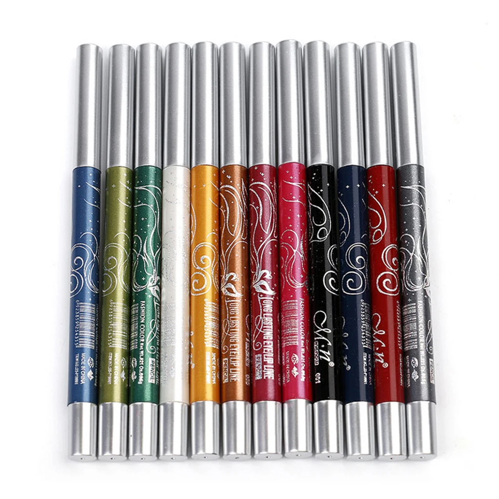 

Lot 12 Colors Waterproof Rotatable Eye Lip Liner Pencil Shimmer Long Lasting