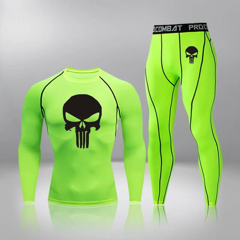 

Quick Dry Men's Thermal Underwear Sets Running Compression Sport Suits Basketball Tights Clothes Gym Fitness Jogging Sportswear