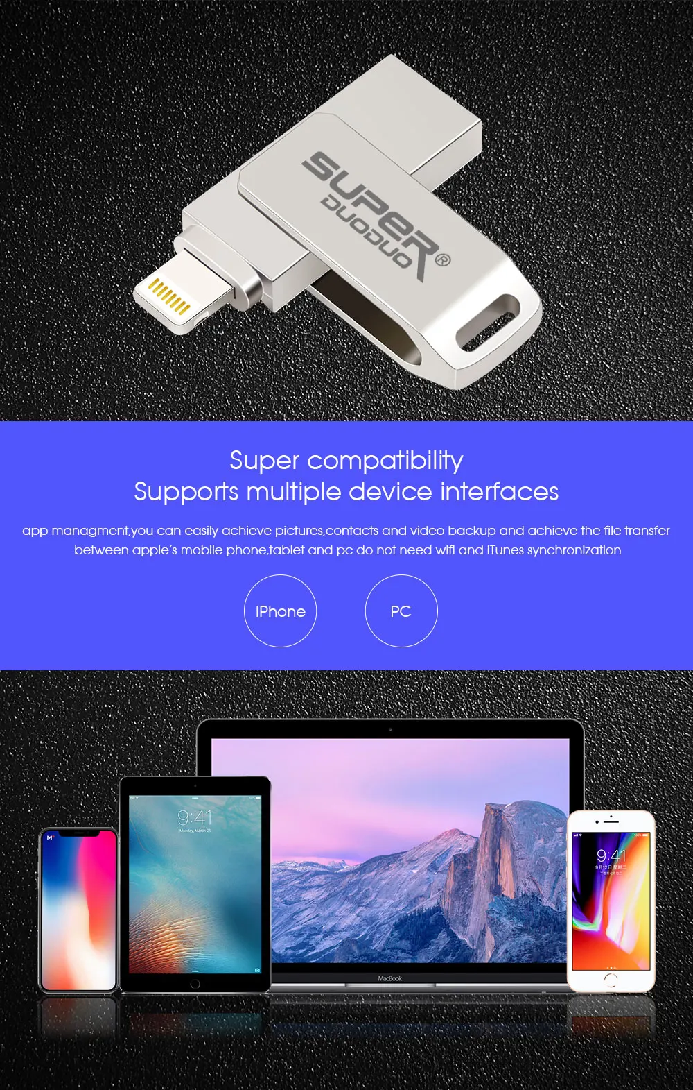 USB флэш-накопитель для iPhone X/8/7/7 Plus/6 Plus/6s/5/SE/ipad металлический флэш-накопитель HD флеш-накопитель 8 Гб оперативной памяти, 16 Гб встроенной памяти, 32 ГБ, 64 ГБ, 128 ГБ флэш-накопитель usb 2,0