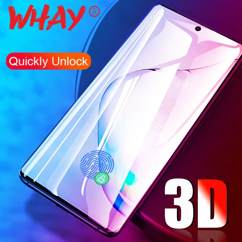 3D закаленное стекло для Samsung Galaxy Note 10 Plus Note10 5G изогнутое Защитное экрана 9 8 S8 S9 S10