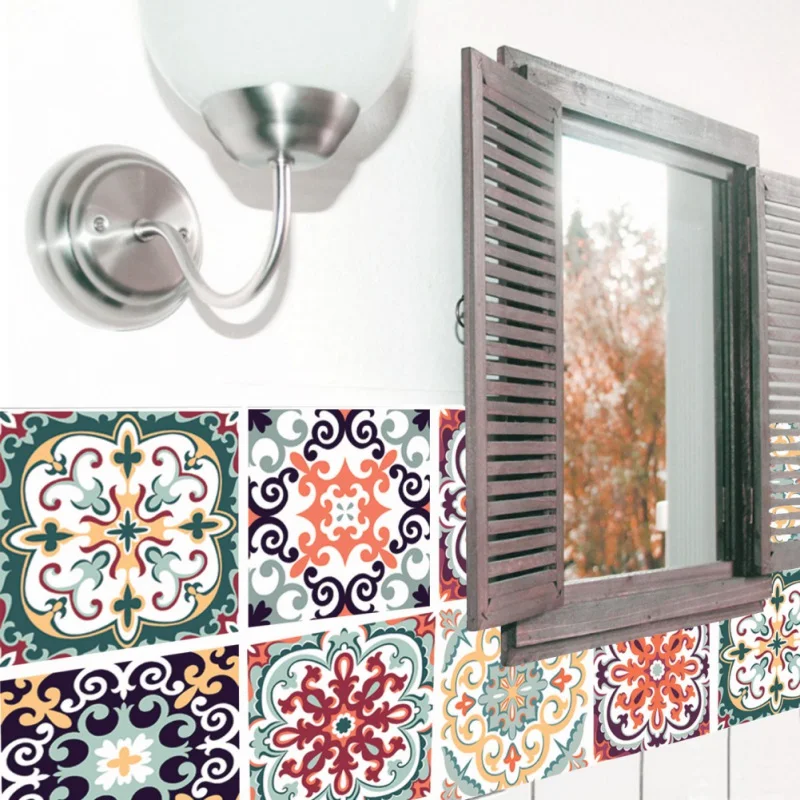 6 шт./компл. декоративные настенные наклейки на плитку самоклеящиеся