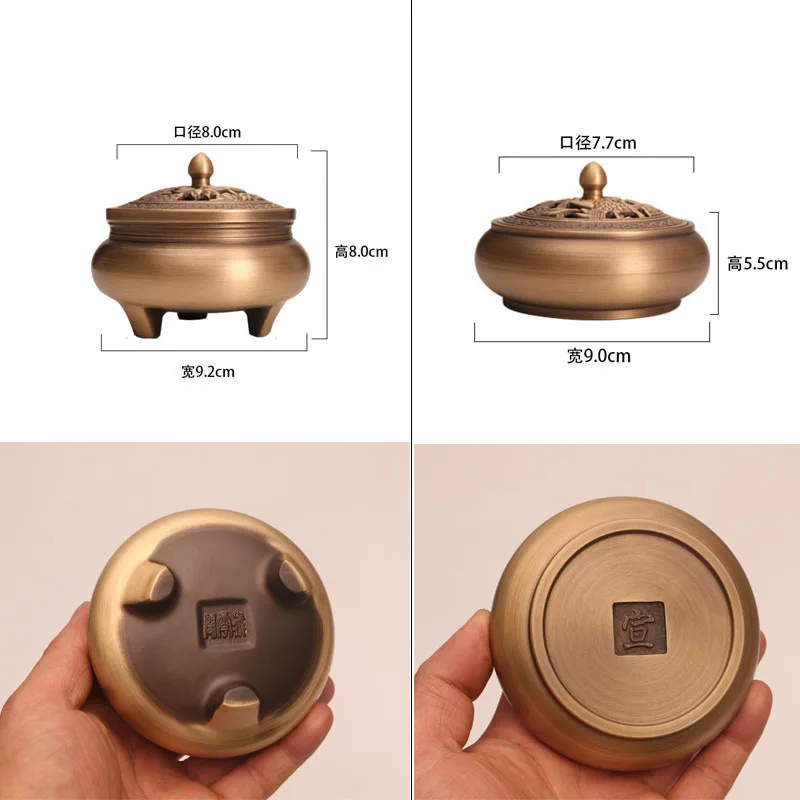 

Incense Burner Pure Copper Domestic Indoor Sandalwood Stove Antique Incense Burner Aromatherapy Stove Decorations for Home