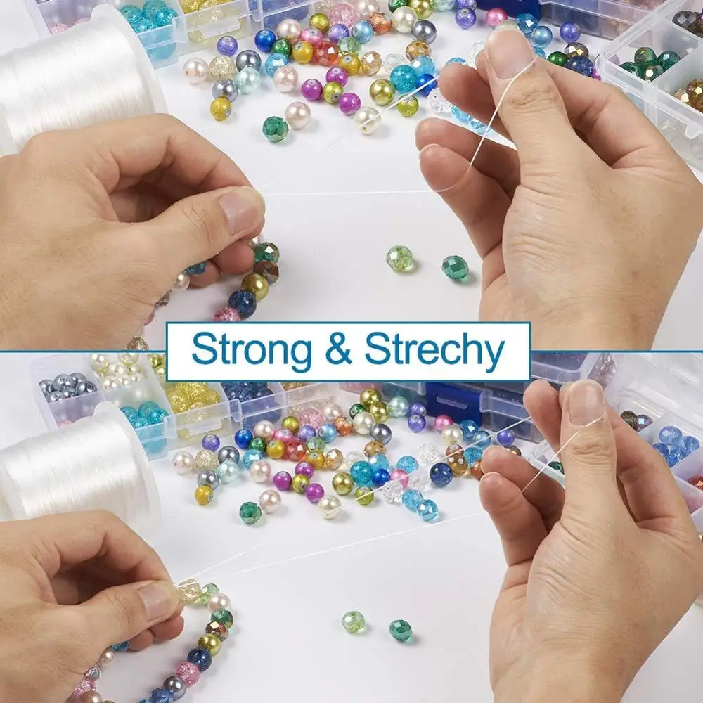 1 рулон прозрачная Корейская эластичная Хрустальная нить сделай сам для