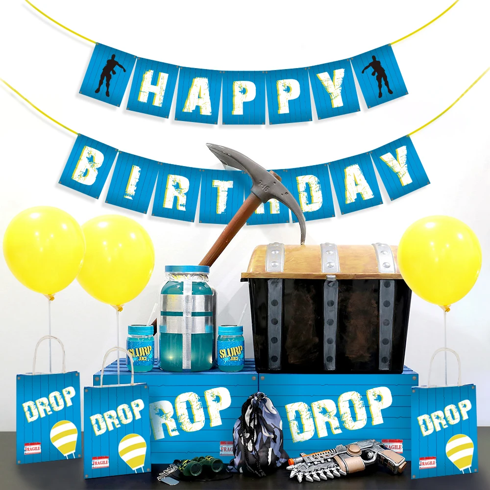 Синий счастливый телефон для любителей игр украшение вечеринки в честь Дня