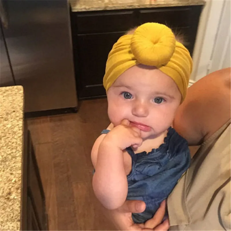 12 Colors Newborn Infant Baby Girls Boys Cute Pretty Hats Cotton Turban Knot Bunny Ear Hat Head Wrap Headband | Детская одежда и