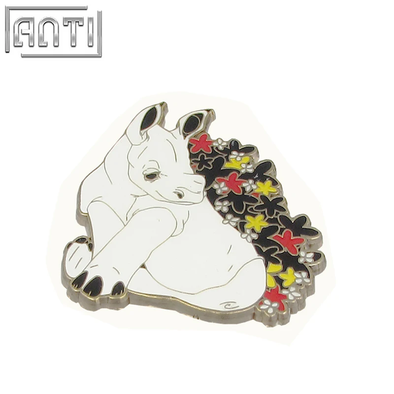 Оптовая продажа жесткие эмалированные булавки для собак металлические броши