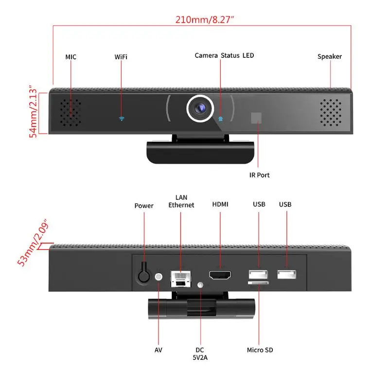 - 3--1 1080P HDWeb Camera Built-in Speaker   USB Plug