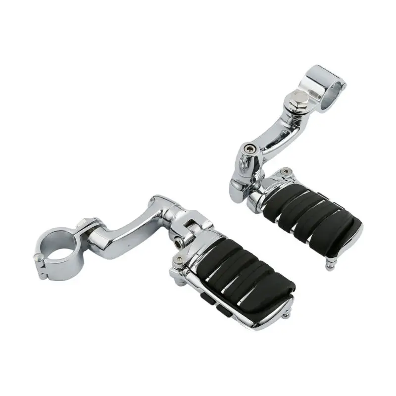 Motorcycle 1-1/4” Engine Guard Highway FootPeg Rests &amp Mounts For Harley Touring Honda Yamaha | Автомобили и мотоциклы