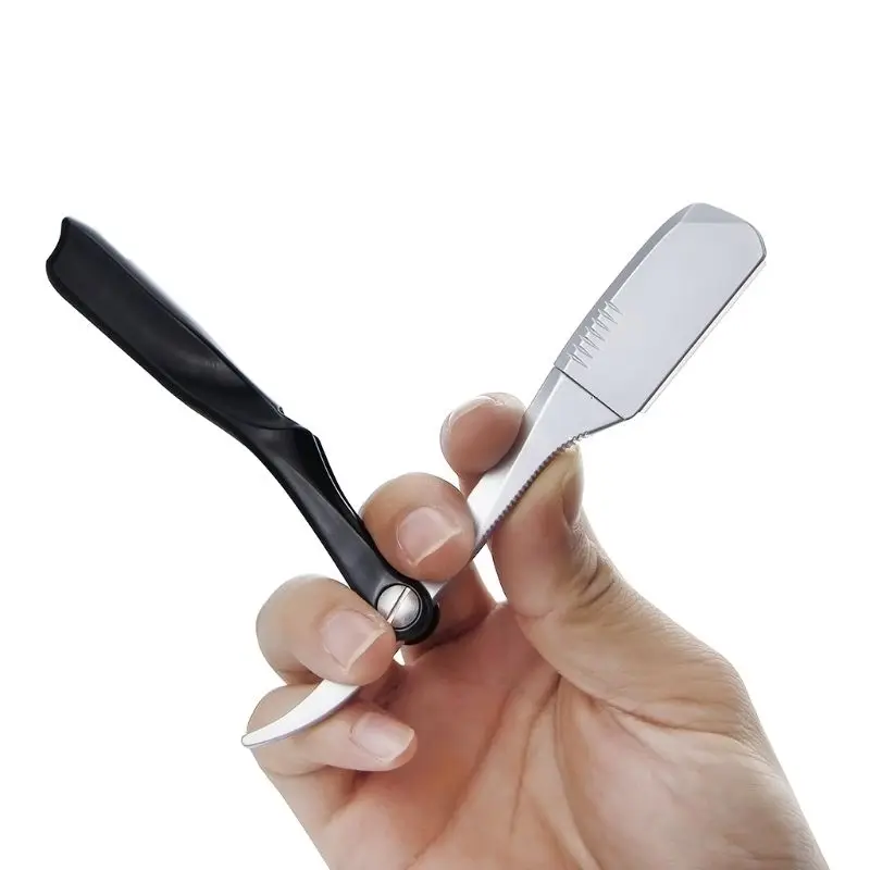 Винтажный ручной складной бритвенный держатель для волос нож бритья бровей