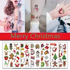 Taoup 1 шт. бумажные рождественские наклейки Санта Клауса съемные рождественские наклейки татуировки Navidad украшения Рождественский Декор для дома Noel