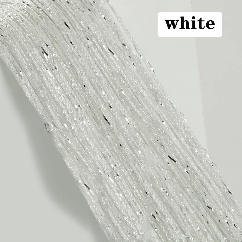 white 100 см X 200 см блестящая занавеска на дверь Серебряная лента блестящая кисточка блестящая линия занавески балдахин для окна комнаты украшение дома - Цвет: white