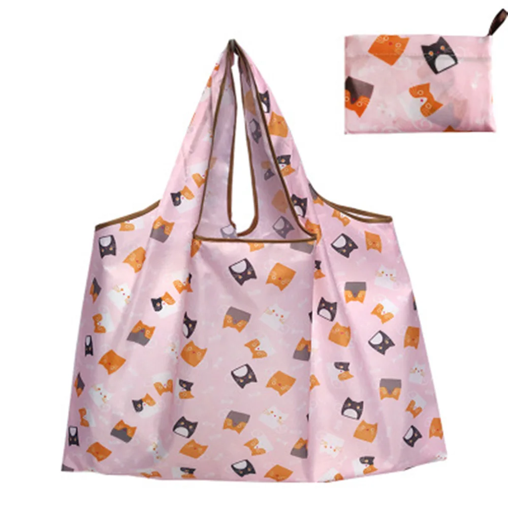 

Waterproof Shopping Bags Women Foldable Tote Bag Grocery Shopping Bags Recycle Storage Handbags