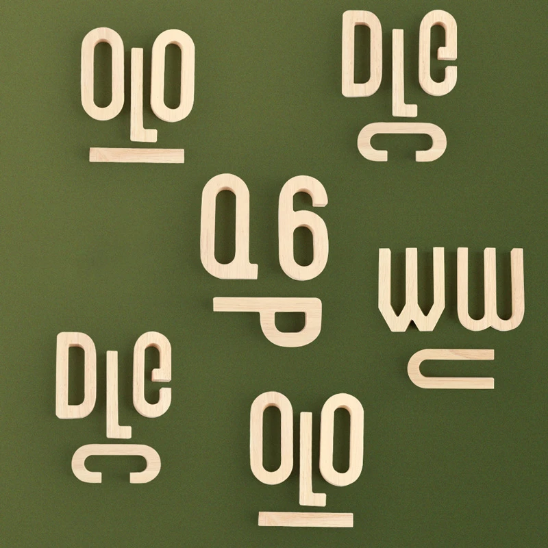 Цифровые магнитные деревянные блоки с буквами игрушки натуральные для детей