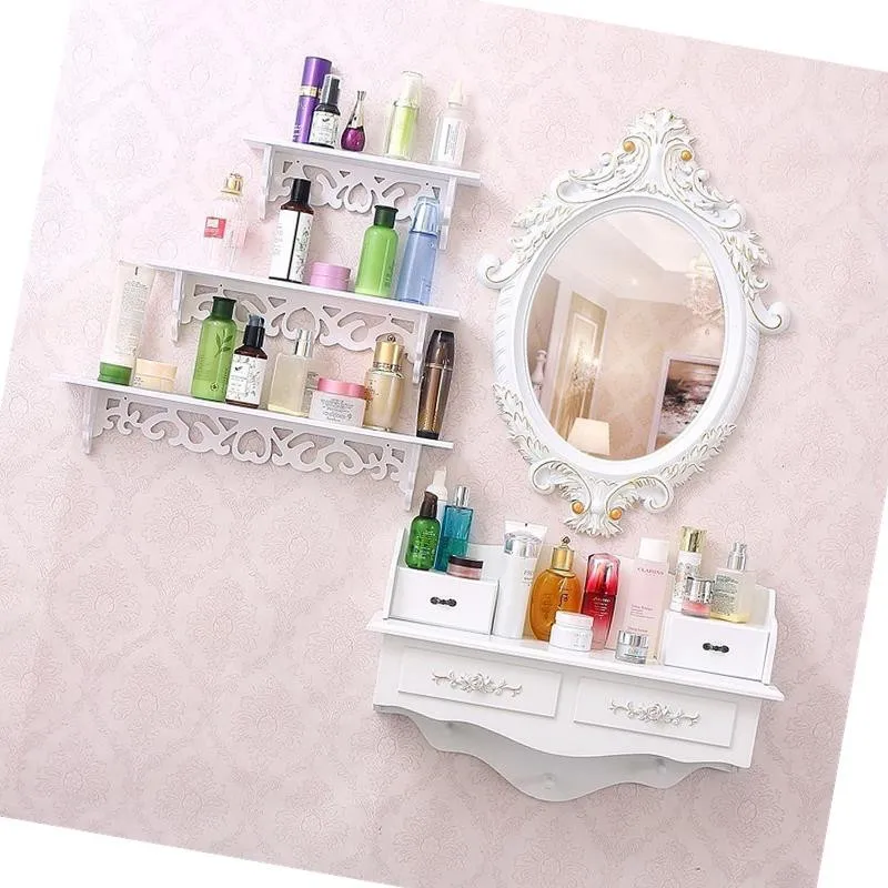 

M8 European Modern Minimalist Small Apartment Mini Wall Dressing Table Mirror Garden Bedroom